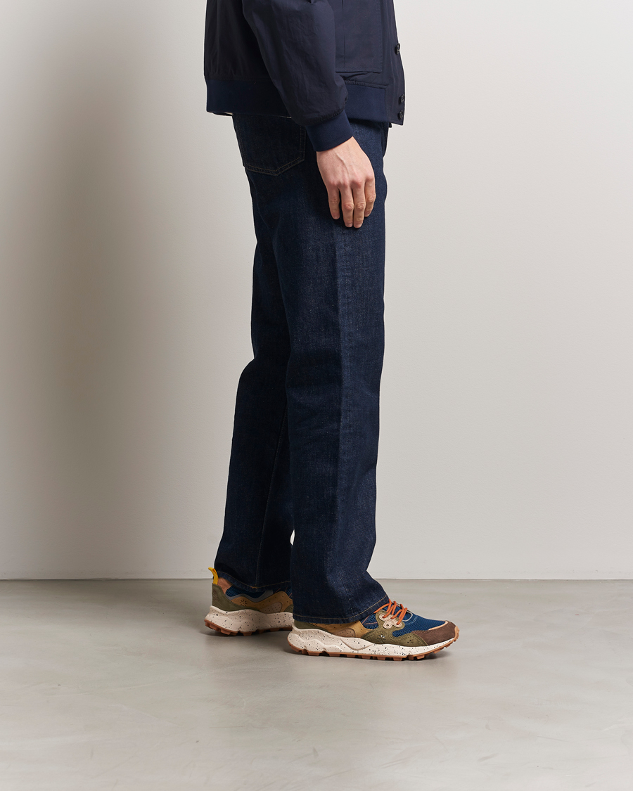 Mies | Flower Mountain Yamano 3 Suede/Nylon Mesh Sneaker Green/Brown/Blue | Flower Mountain | Yamano 3 Suede/Nylon Mesh Sneaker Green/Brown/Blue