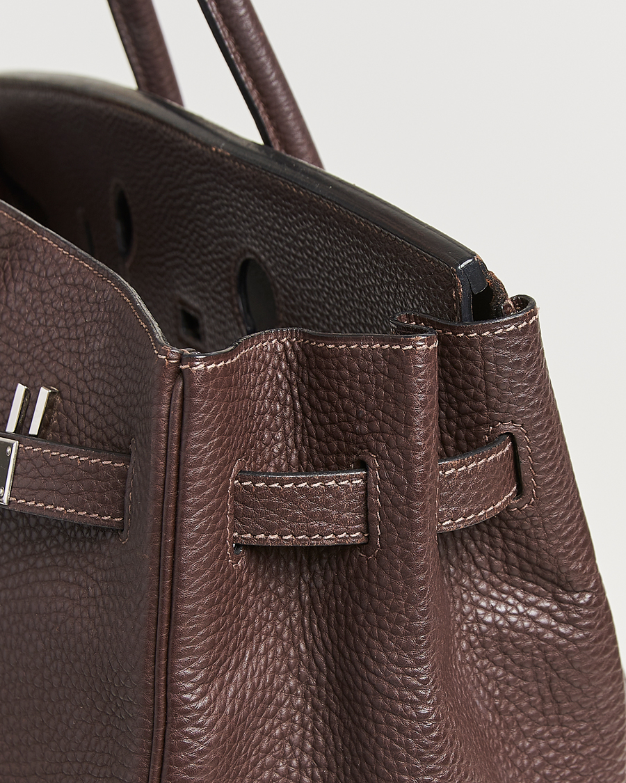 Mies | Hermès Pre-Owned Birkin 35 Taurillon Clemence Handbag Ebene | Hermès Pre-Owned | Birkin 35 Taurillon Clemence Handbag Ebene