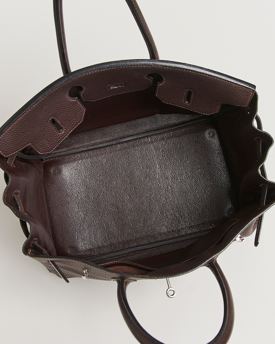 Mies | Hermès Pre-Owned Birkin 35 Taurillon Clemence Handbag Ebene | Hermès Pre-Owned | Birkin 35 Taurillon Clemence Handbag Ebene