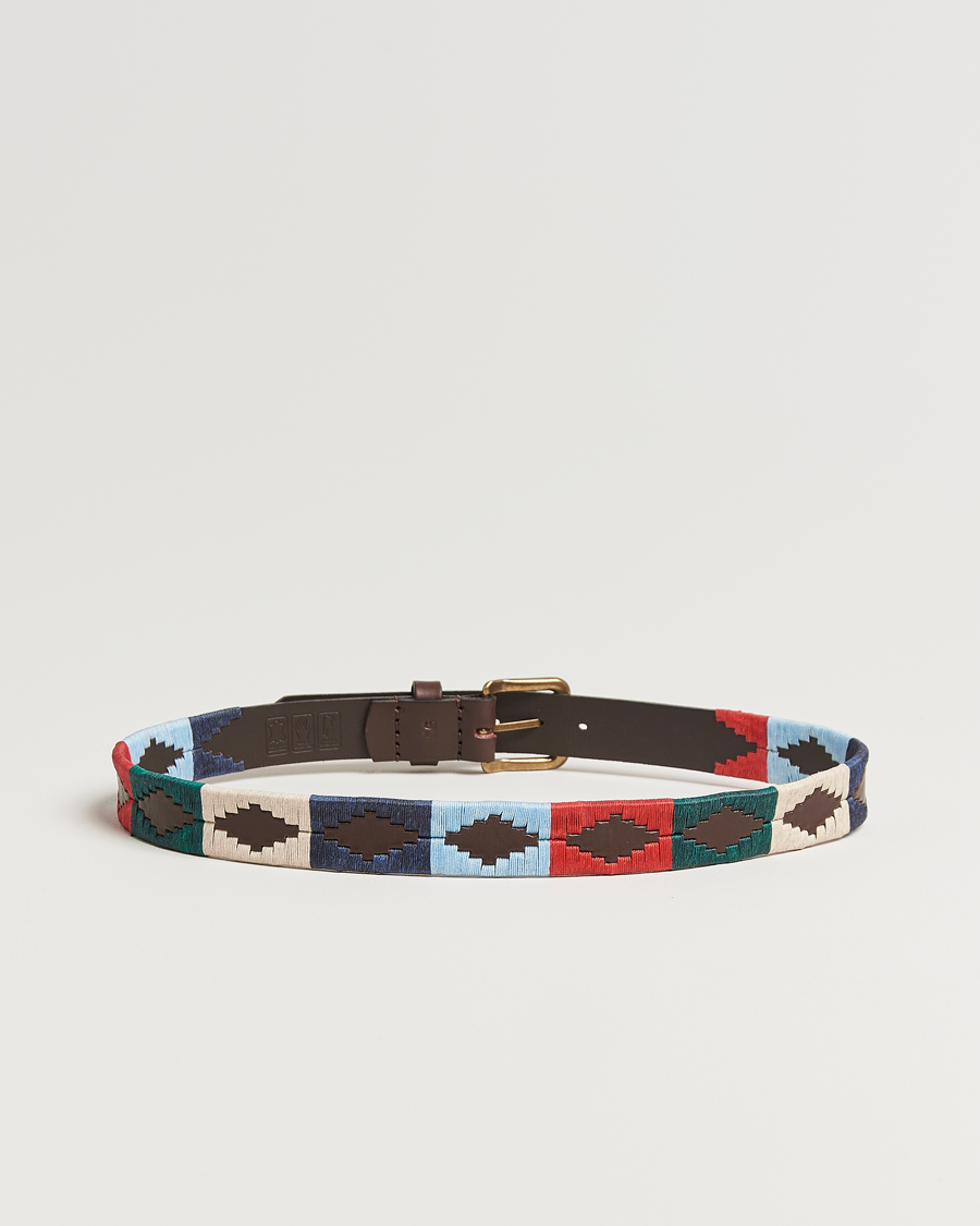 Mies | Vyöt | Pampeano | Multi Hand Stitched Classic Leather Belt 3,5cm