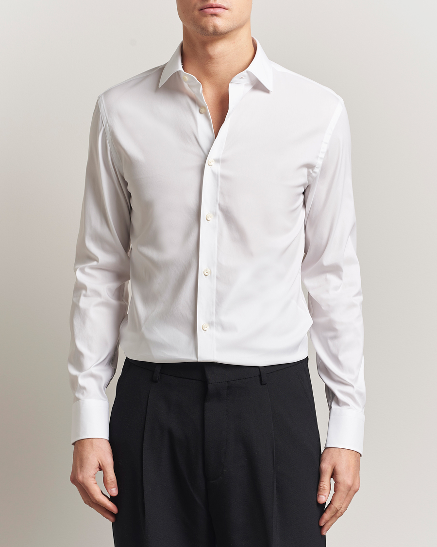 Mies | Kauluspaidat | Tiger of Sweden | Adley Slim Fit Cut Away Shirt White