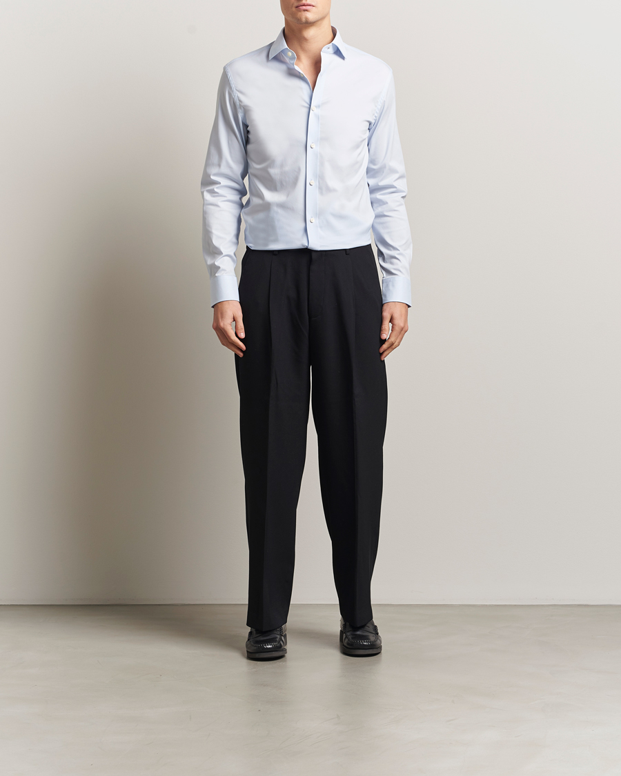 Mies | Kauluspaidat | Tiger of Sweden | Adley Slim Fit Cut Away Shirt Light Blue