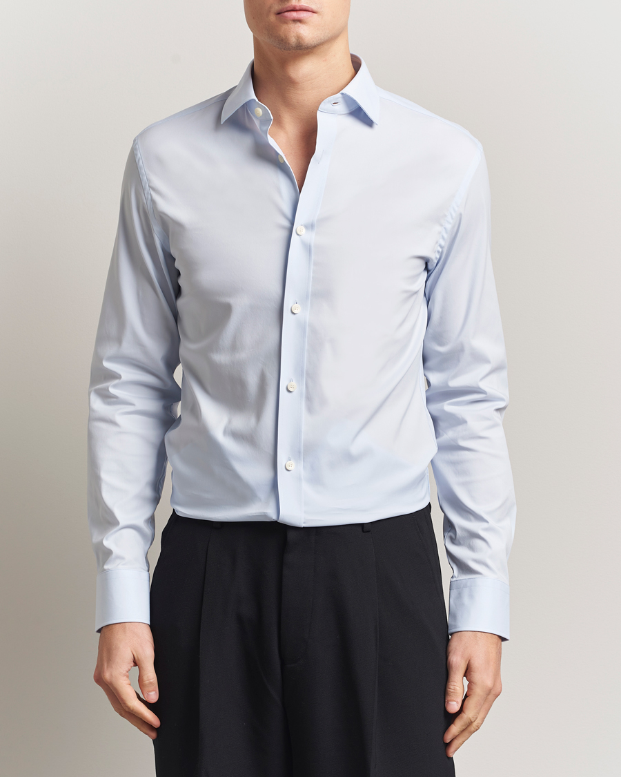 Mies | Kauluspaidat | Tiger of Sweden | Adley Slim Fit Cut Away Shirt Light Blue