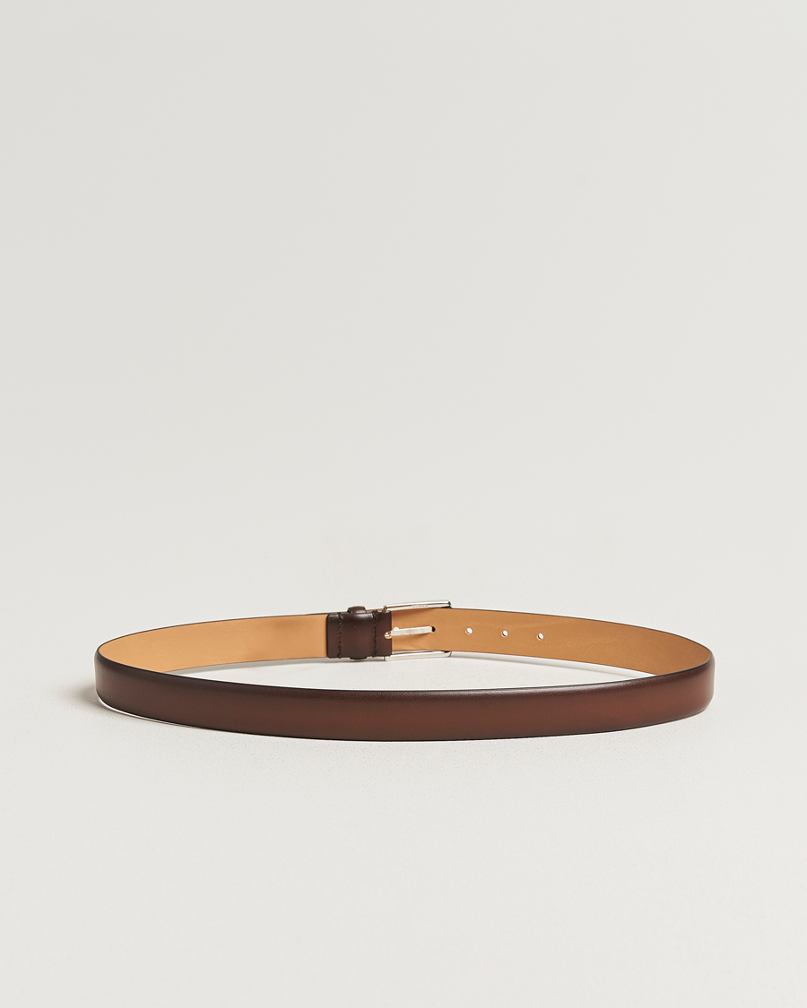 Mies | Vyöt | Tiger of Sweden | Asenby Leather 3 cm Belt Dark Brown