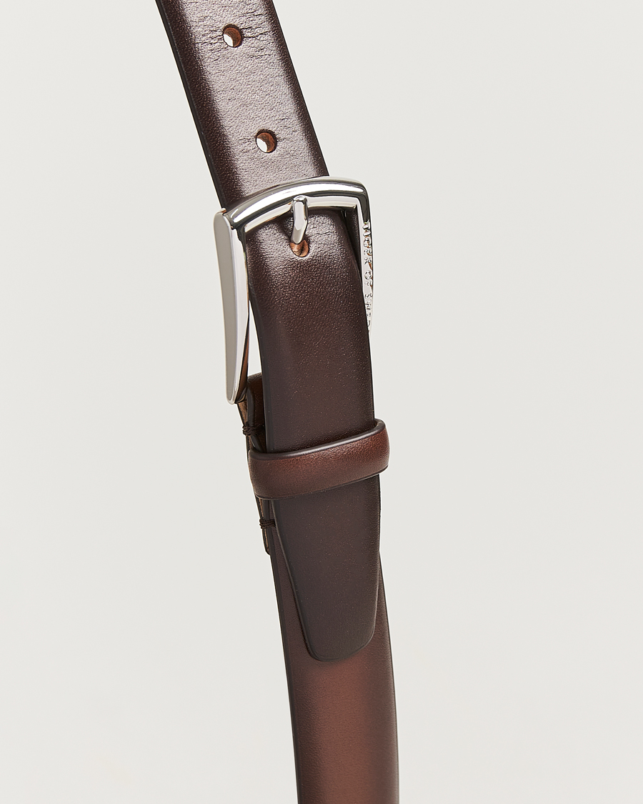 Mies | Vyöt | Tiger of Sweden | Asenby Leather 3 cm Belt Dark Brown