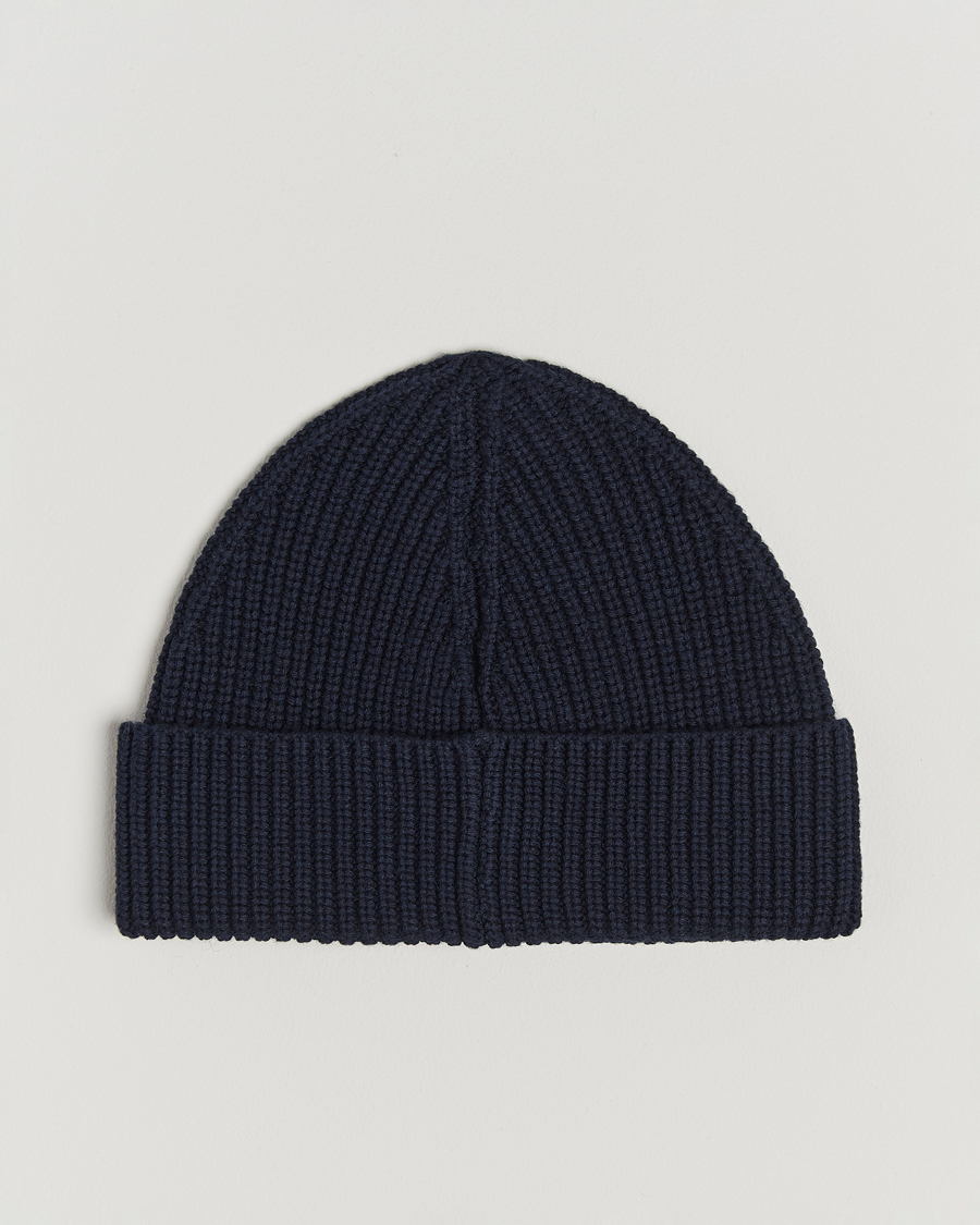 Mies | GANT Cotton Ribbed Beanie Evening Blue | GANT | Cotton Ribbed Beanie Evening Blue
