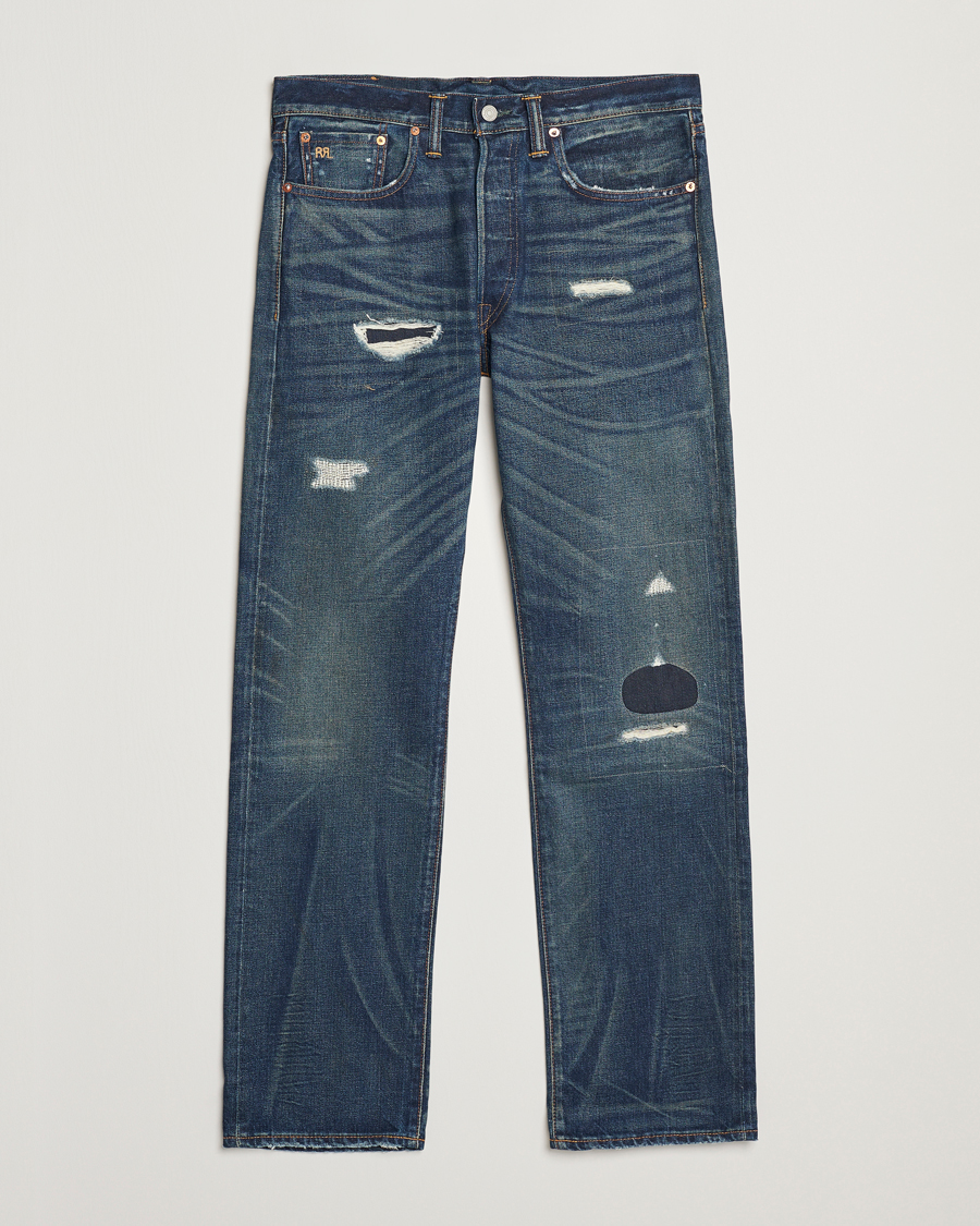 Mies | Farkut | RRL | Straight Fit 5-Pocket Denim Hawley Wash
