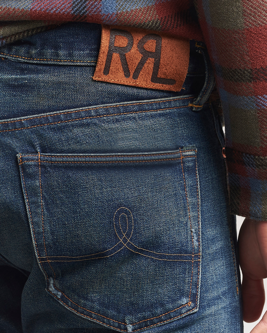 Mies | Farkut | RRL | Straight Fit 5-Pocket Denim Hawley Wash