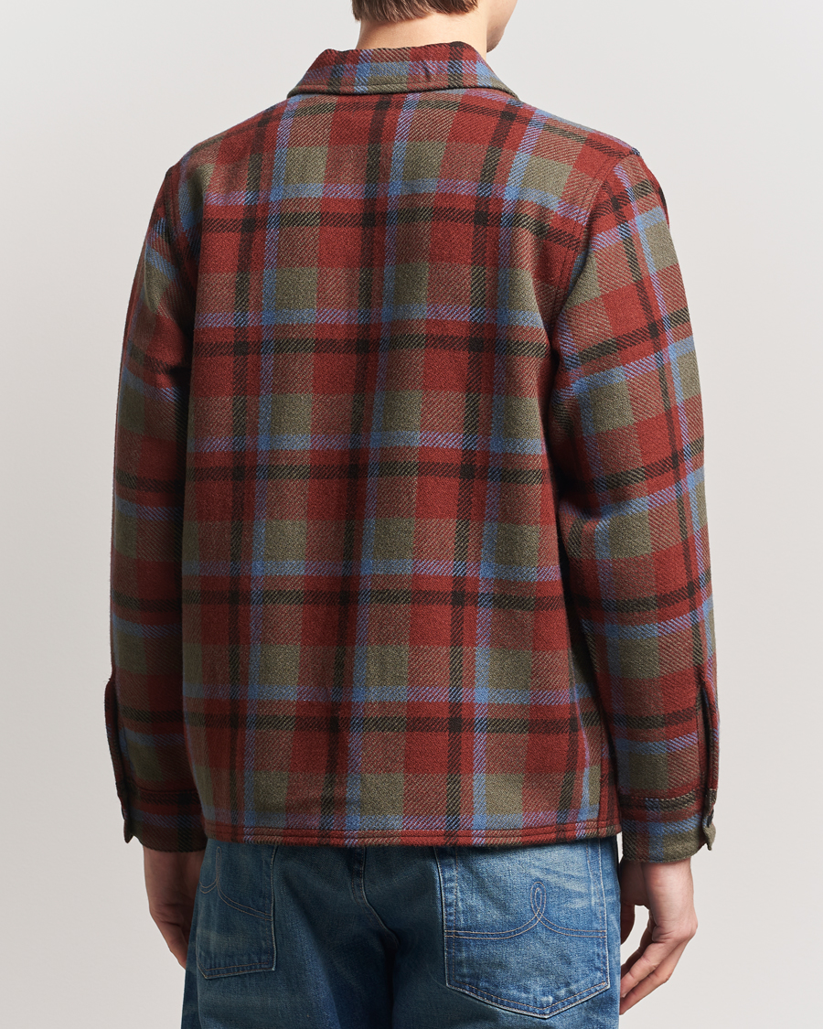 Mies | Takit | RRL | Ace Cruiser Unlined Jacket Maroon Plaid