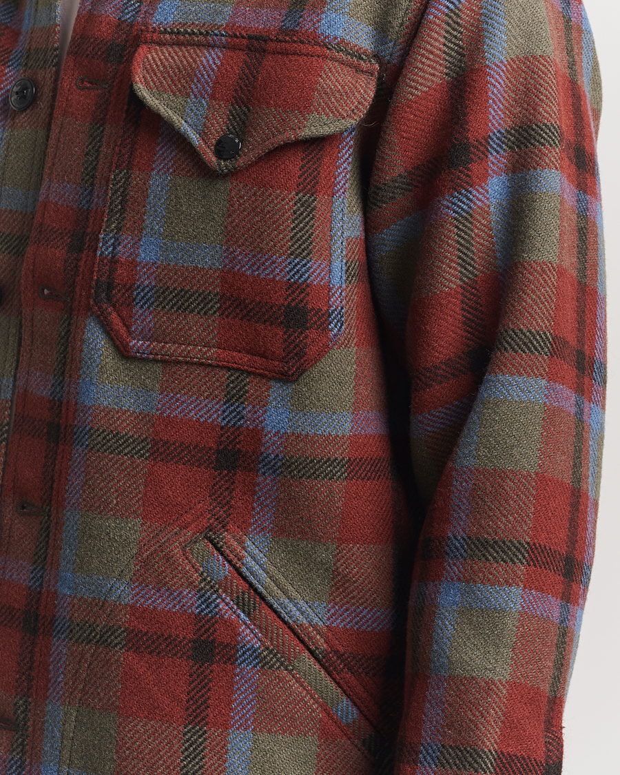 Mies | Takit | RRL | Ace Cruiser Unlined Jacket Maroon Plaid