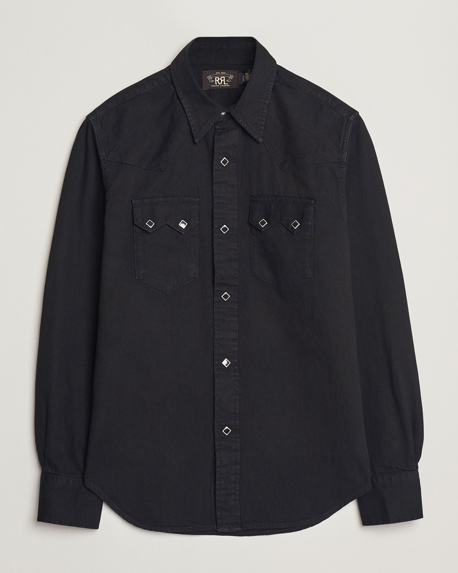Mies | Kauluspaidat | RRL | Sawtooth Western Shirt Black
