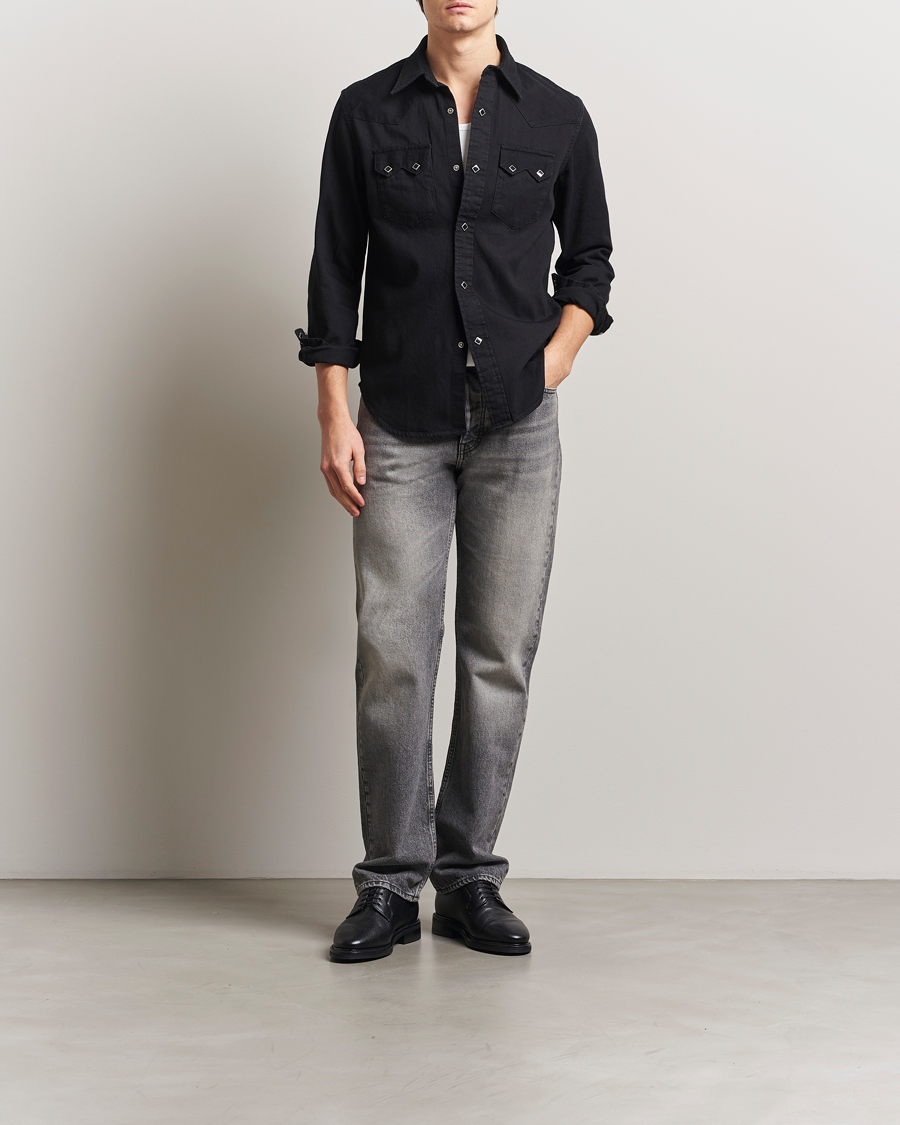 Mies | Kauluspaidat | RRL | Sawtooth Western Shirt Black