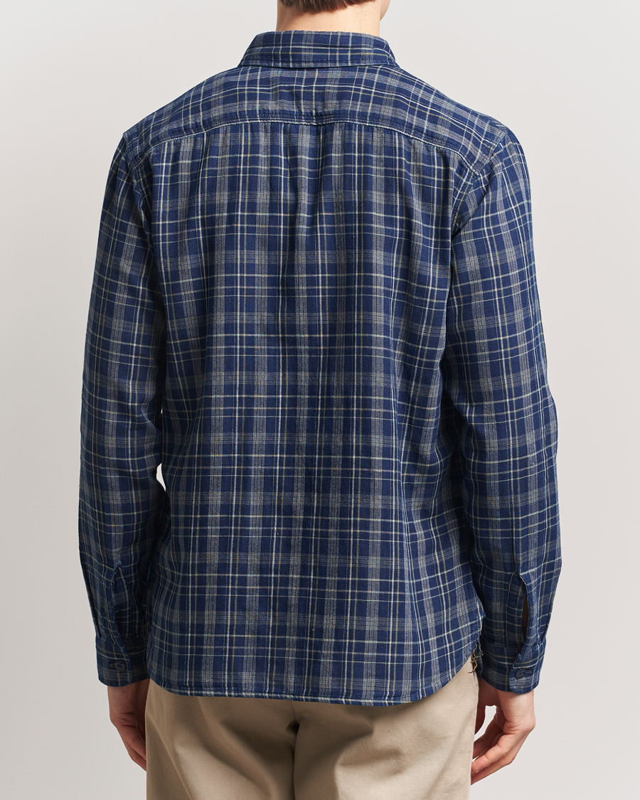 Mies | Kauluspaidat | RRL | Matlock Double Pocket Shirt Indigo Plaid
