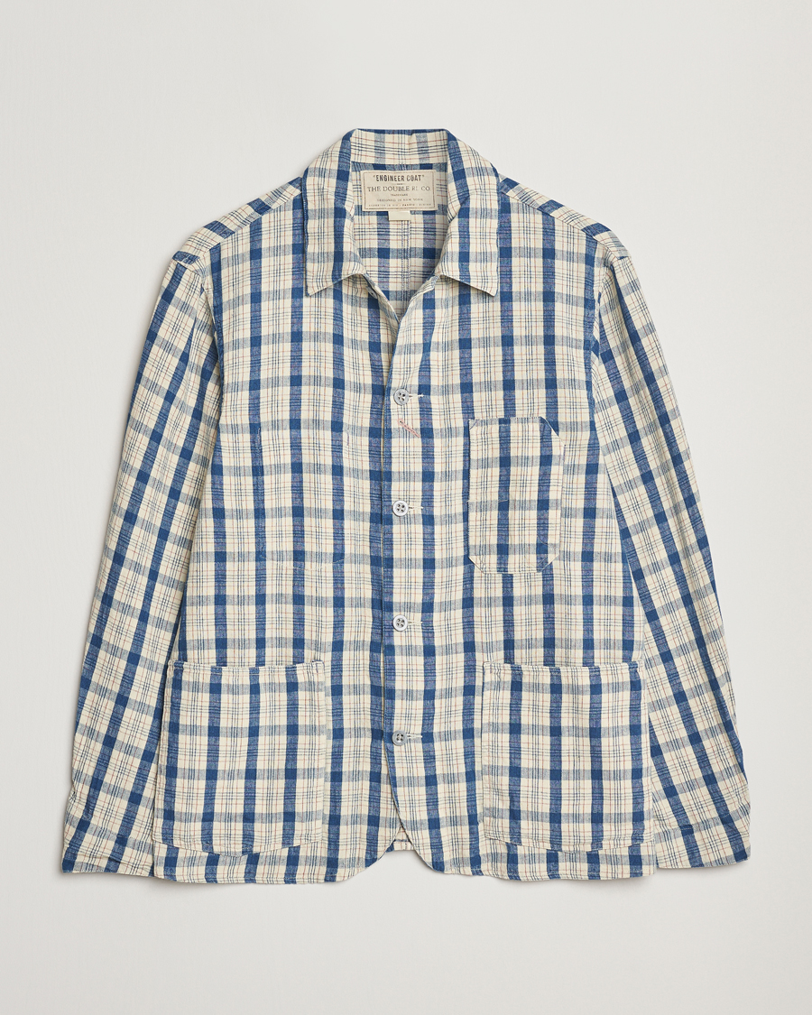 Mies | Takit | RRL | Norfolk Shirt Jacket Indigo/Cream Plaid