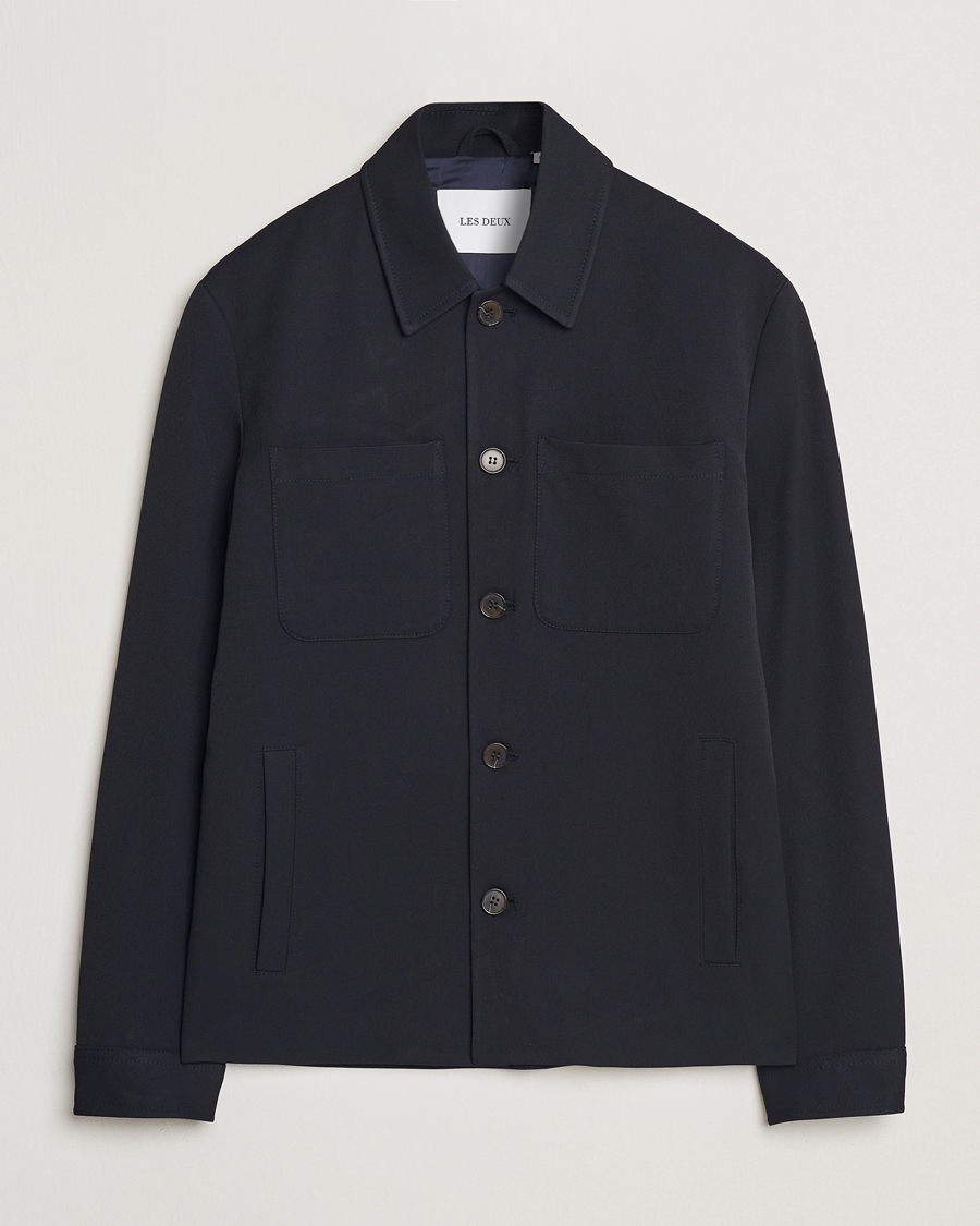 Mies | Kauluspaidat | LES DEUX | Marsielle Hybrid Jacket Dark Navy