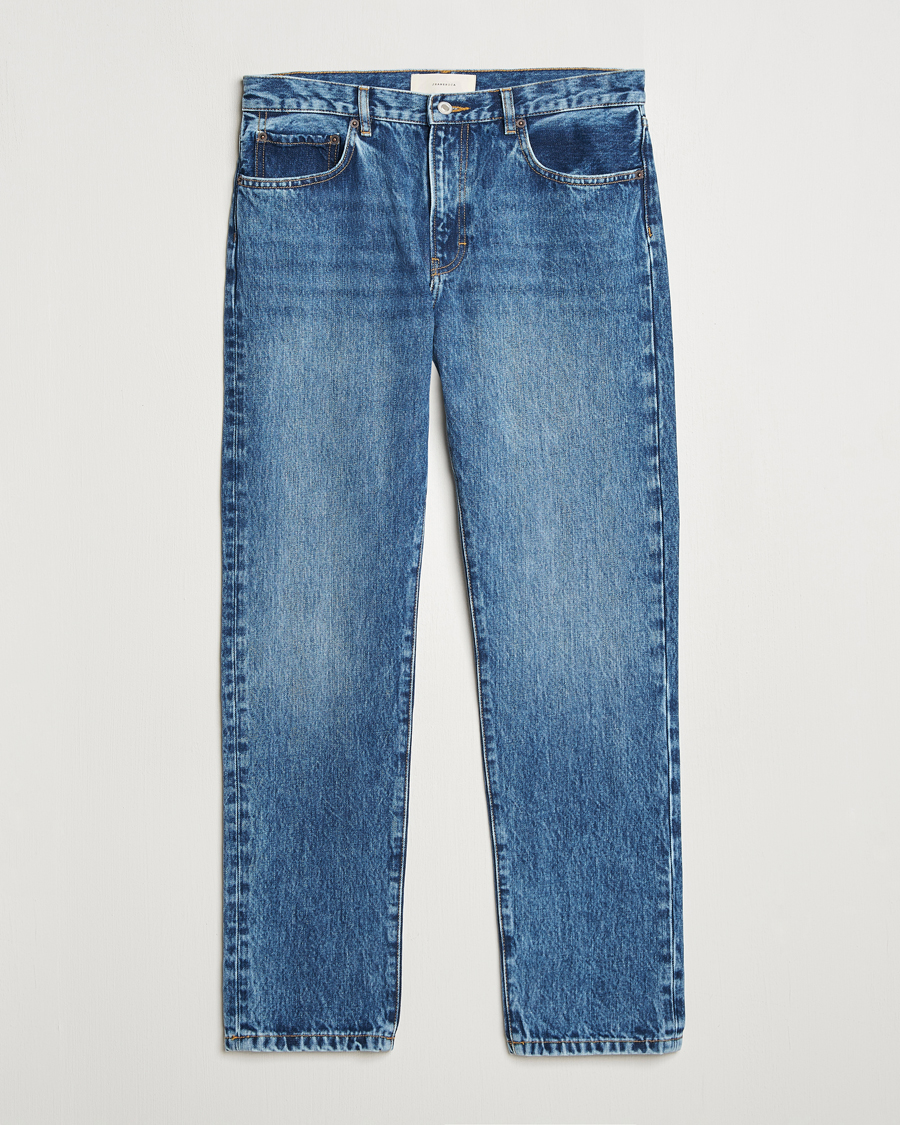 Mies | Farkut | Jeanerica | TM005 Tapered Jeans Ring Spun Mid Blue