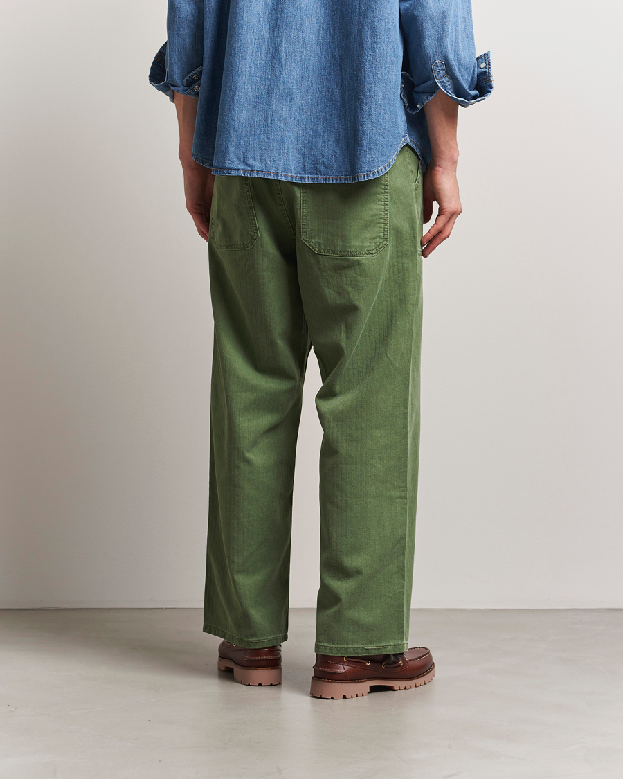 Mies | Housut | Jeanerica | GM010 Genua Worker Chino Chevron Green