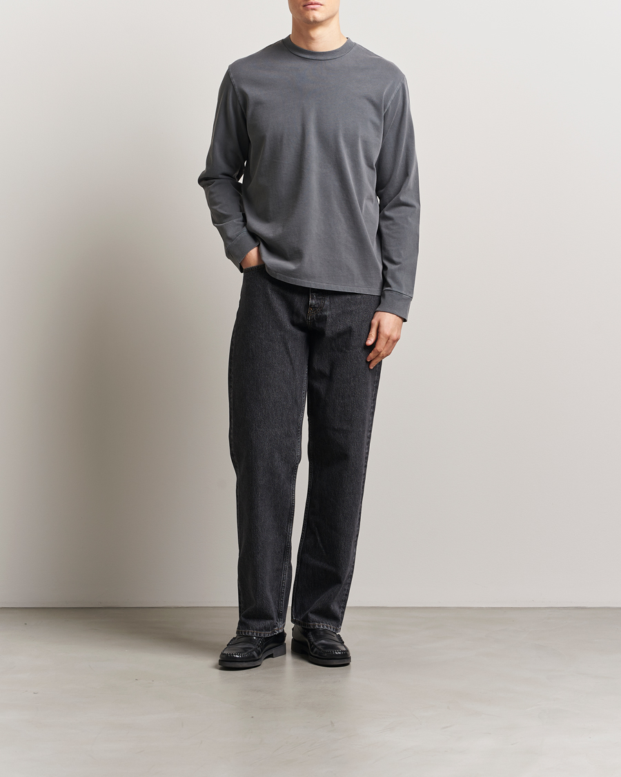 Mies | Puserot | Jeanerica | Clement Crew Neck Sweatshirt Washed Black