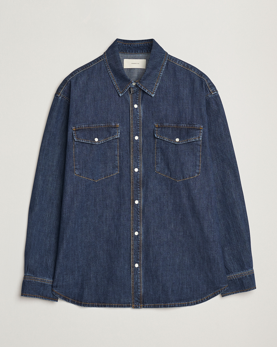 Mies | Kauluspaidat | Jeanerica | Arno Denim Shirt Dark Blue Vintage
