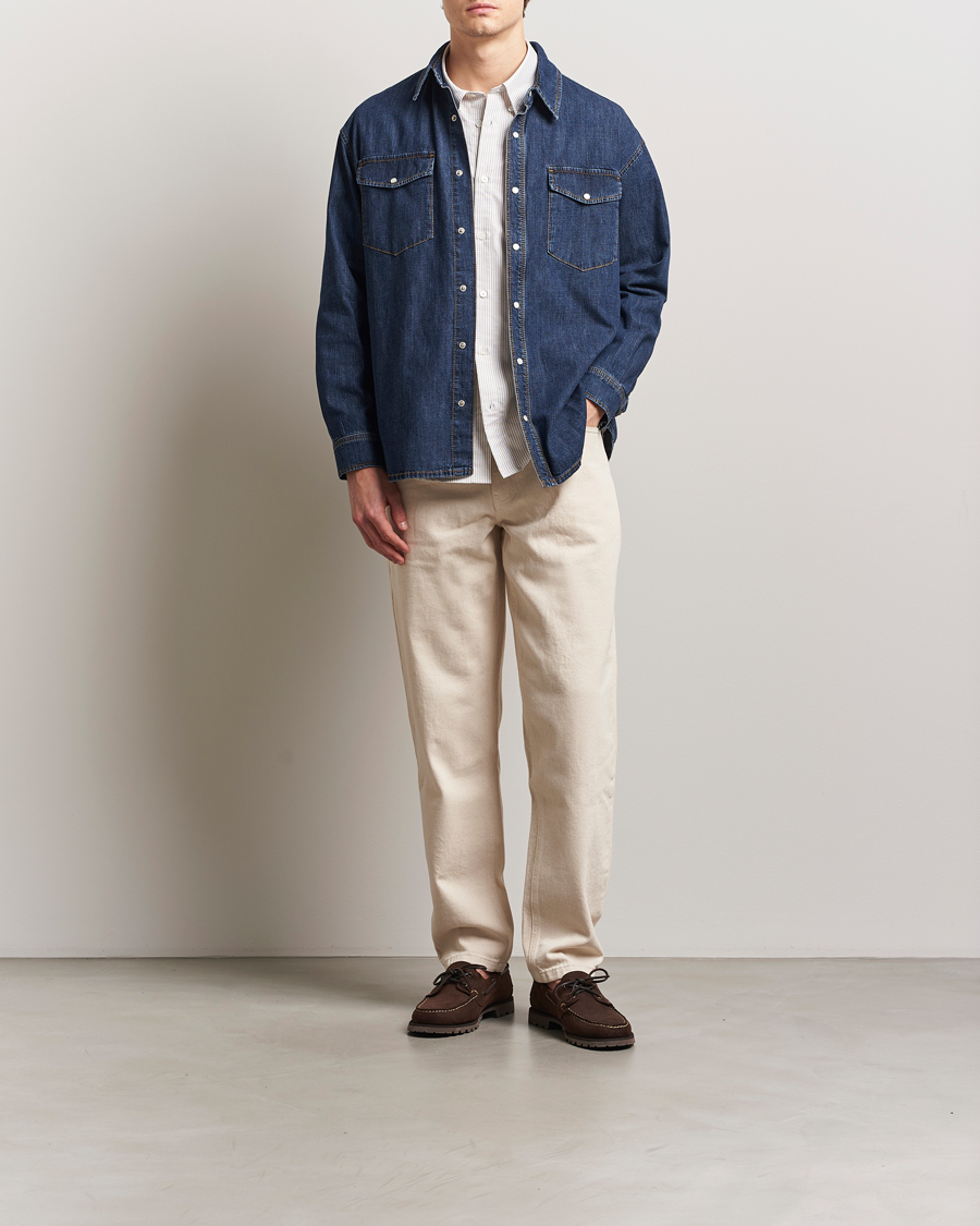 Mies | Kauluspaidat | Jeanerica | Arno Denim Shirt Dark Blue Vintage