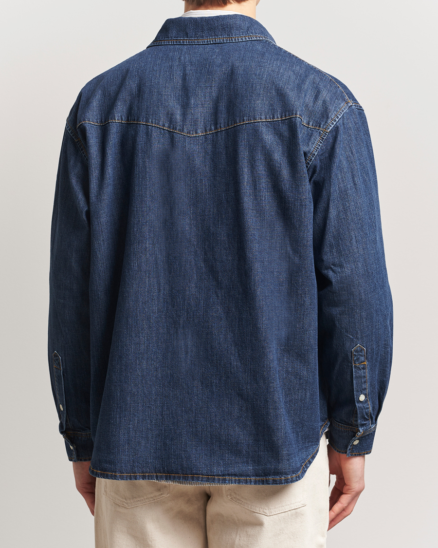 Mies | Kauluspaidat | Jeanerica | Arno Denim Shirt Dark Blue Vintage