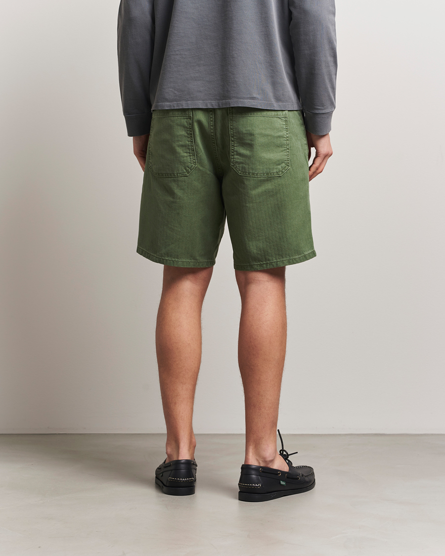 Mies | Shortsit | Jeanerica | GM011 Genua Worker Chino Shorts Chevron Green