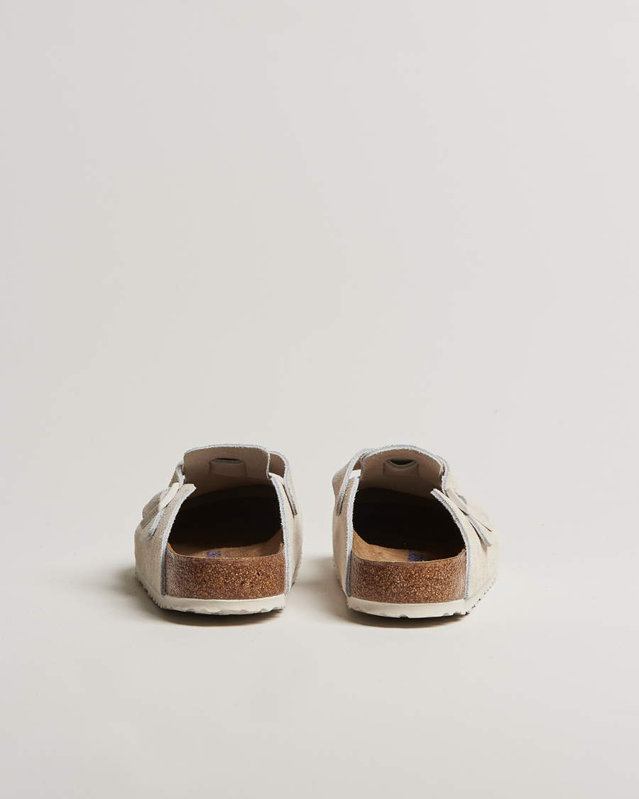 Mies | BIRKENSTOCK Boston Soft Footbed Antique White Suede | BIRKENSTOCK | Boston Soft Footbed Antique White Suede