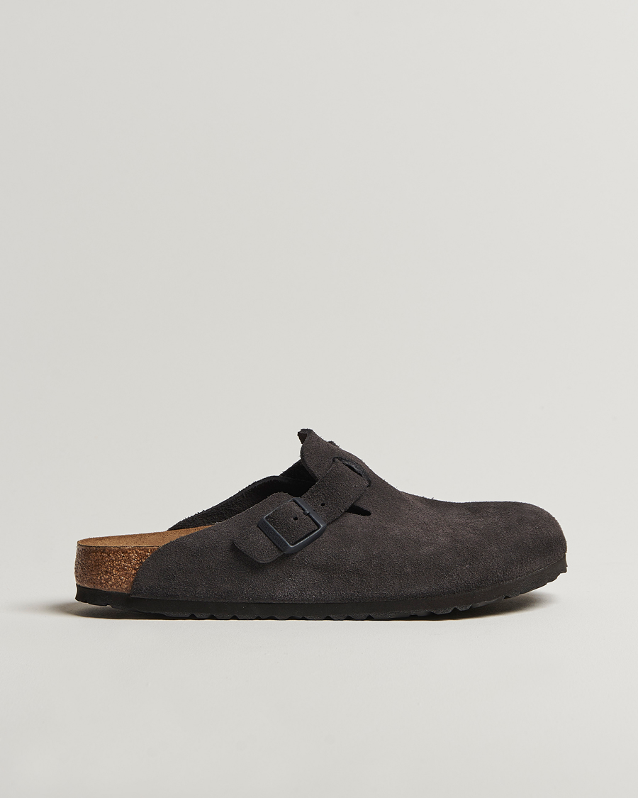 Mies | BIRKENSTOCK Boston Classic Footbed Velvet Grey Suede | BIRKENSTOCK | Boston Classic Footbed Velvet Grey Suede