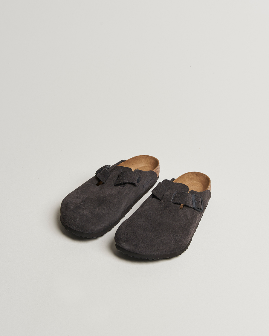 Mies | BIRKENSTOCK Boston Classic Footbed Velvet Grey Suede | BIRKENSTOCK | Boston Classic Footbed Velvet Grey Suede