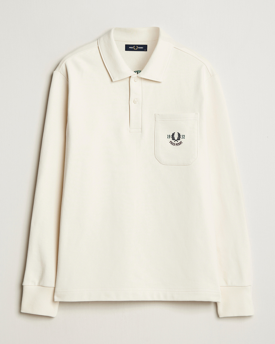 Mies | Puserot | Fred Perry | Embroidered Champion Rugby Sweater Ecru
