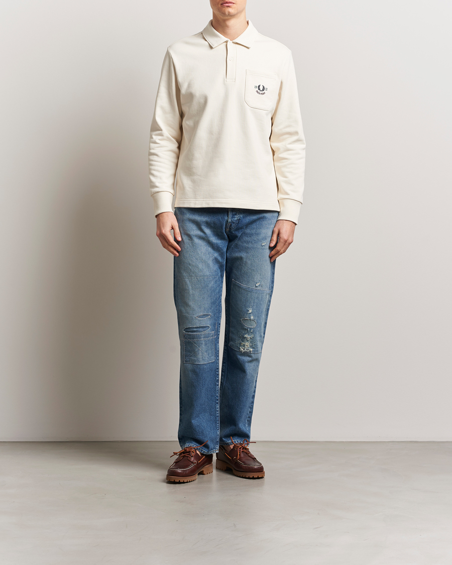 Mies | Puserot | Fred Perry | Embroidered Champion Rugby Sweater Ecru