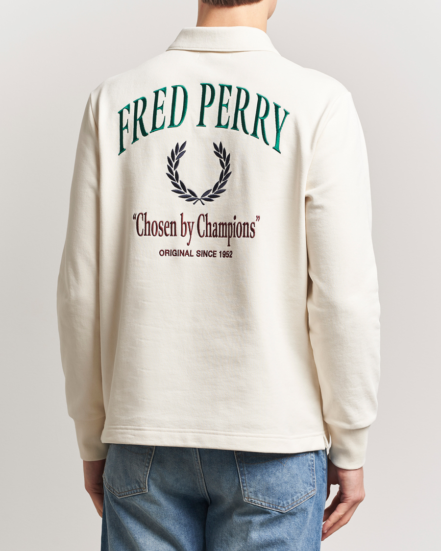 Mies | Puserot | Fred Perry | Embroidered Champion Rugby Sweater Ecru