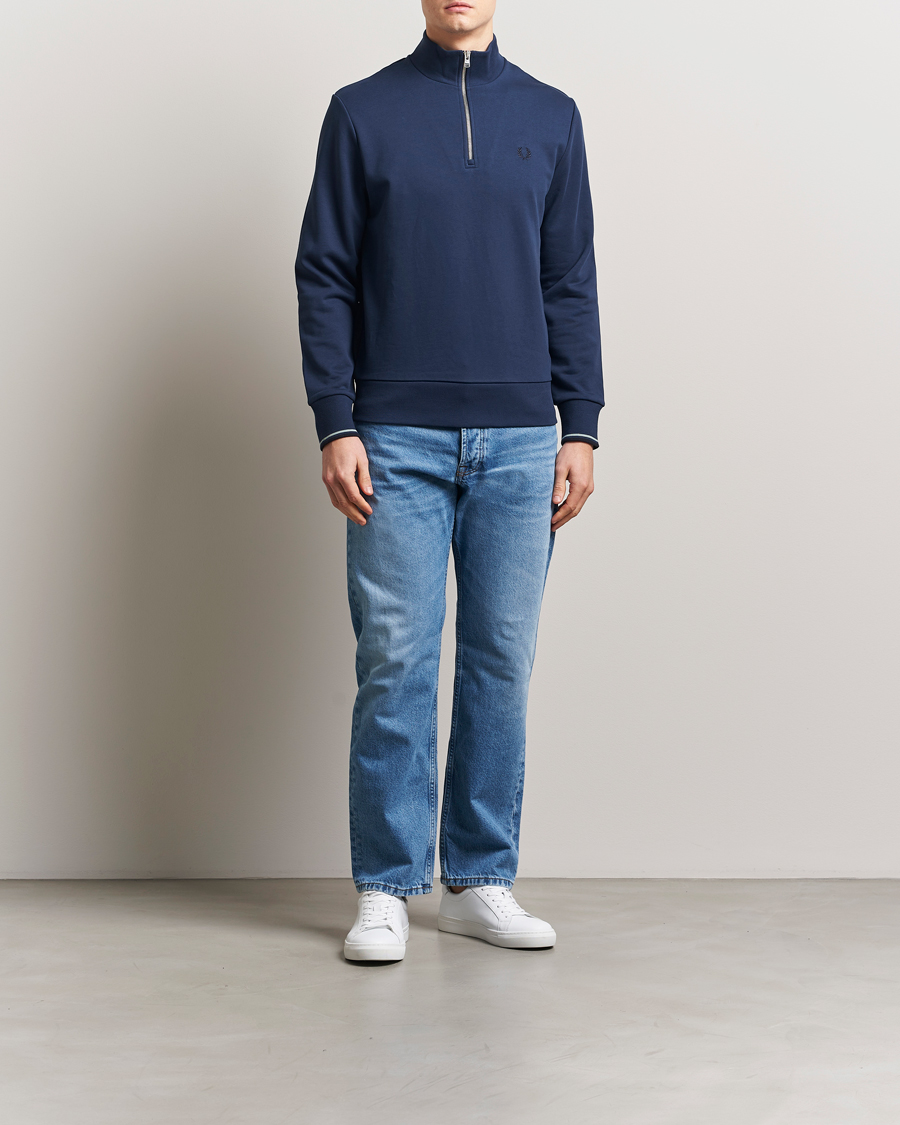 Mies | Puserot | Fred Perry | Half Zip Sweatshirt Tennis Blue