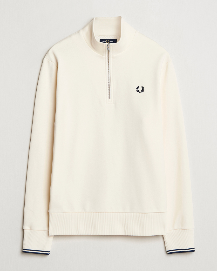 Mies | Puserot | Fred Perry | Half Zip Sweatshirt Ecru