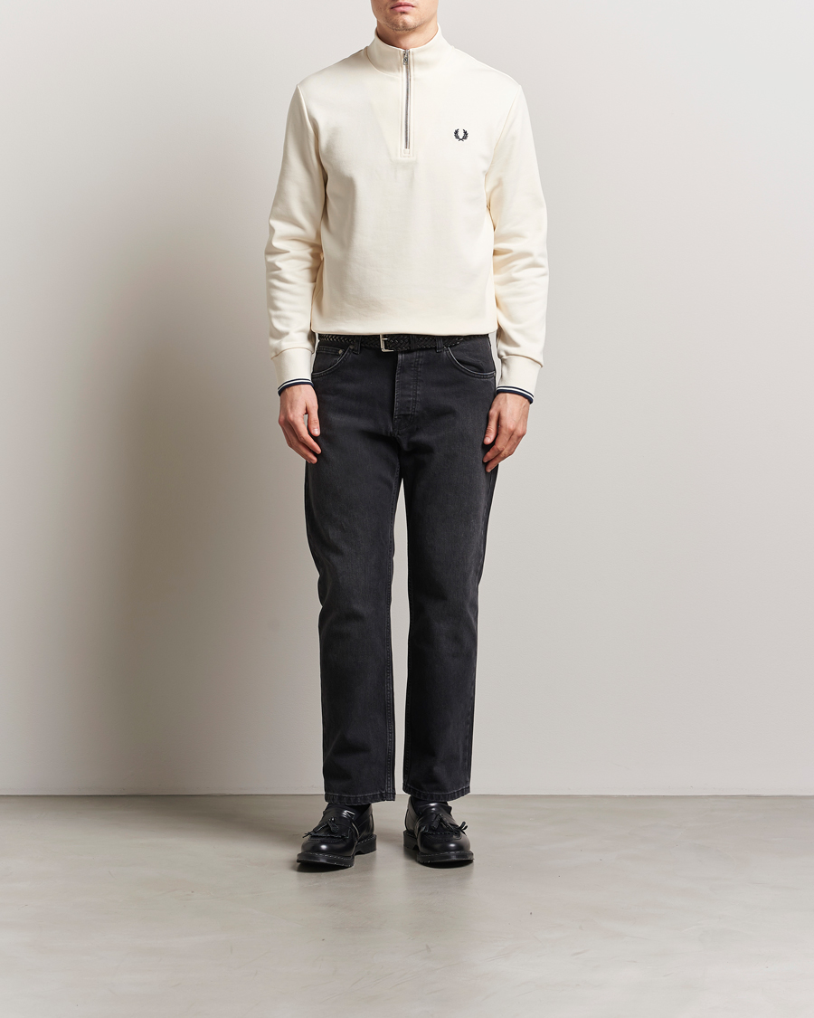 Mies | Puserot | Fred Perry | Half Zip Sweatshirt Ecru