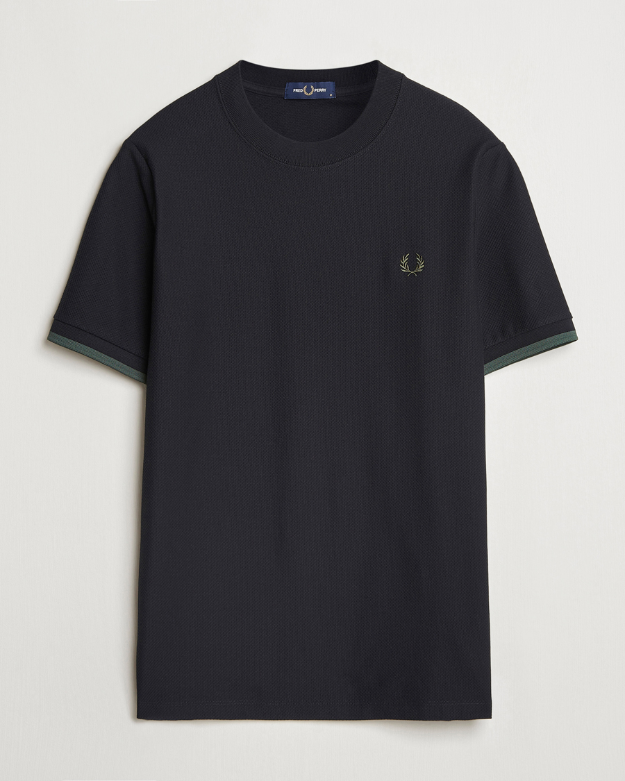 Mies | T-paidat | Fred Perry | Tipped Cuff Pique T-Shirt Black