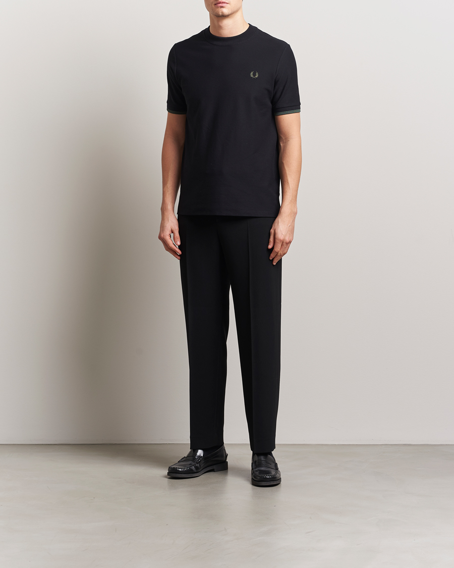 Mies | T-paidat | Fred Perry | Tipped Cuff Pique T-Shirt Black