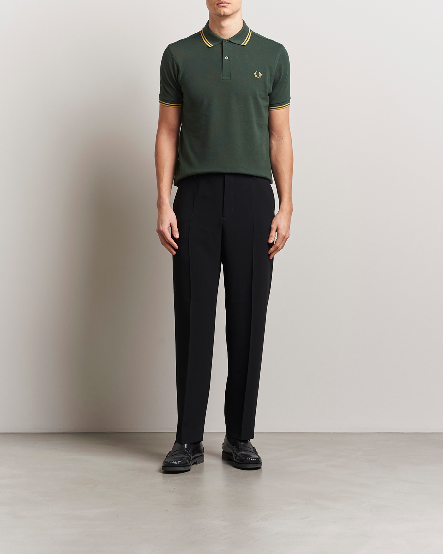Mies | Pikeet | Fred Perry | Twin Tipped Polo Shirt Court Green