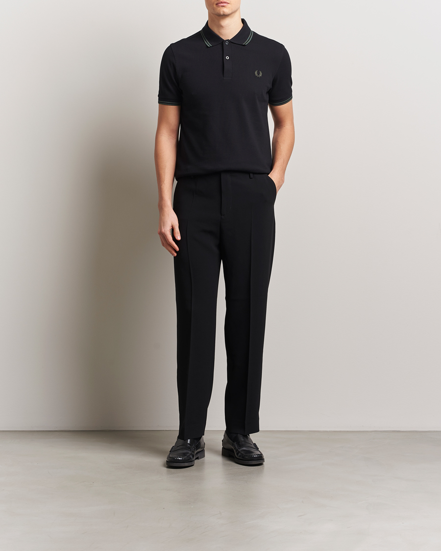 Mies | Pikeet | Fred Perry | Twin Tipped Polo Shirt Black