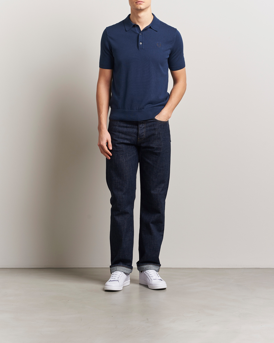 Mies | Pikeet | Fred Perry | Cotton Knitted Polo Tennis Blue