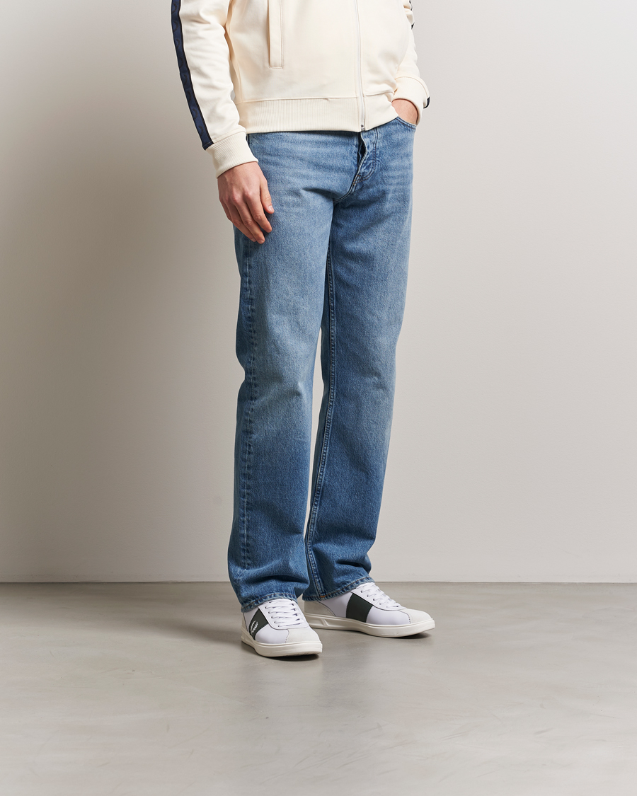 Mies | Fred Perry B4 Leather/Suede Sneaker White/Green | Fred Perry | B4 Leather/Suede Sneaker White/Green