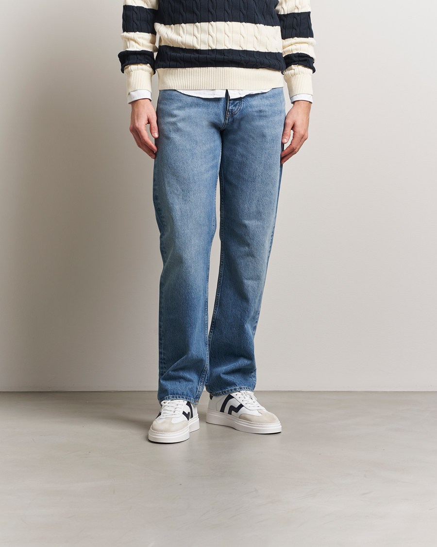 Mies | GANT Cuzmoon Leather Sneaker White/Marine | GANT | Cuzmoon Leather Sneaker White/Marine