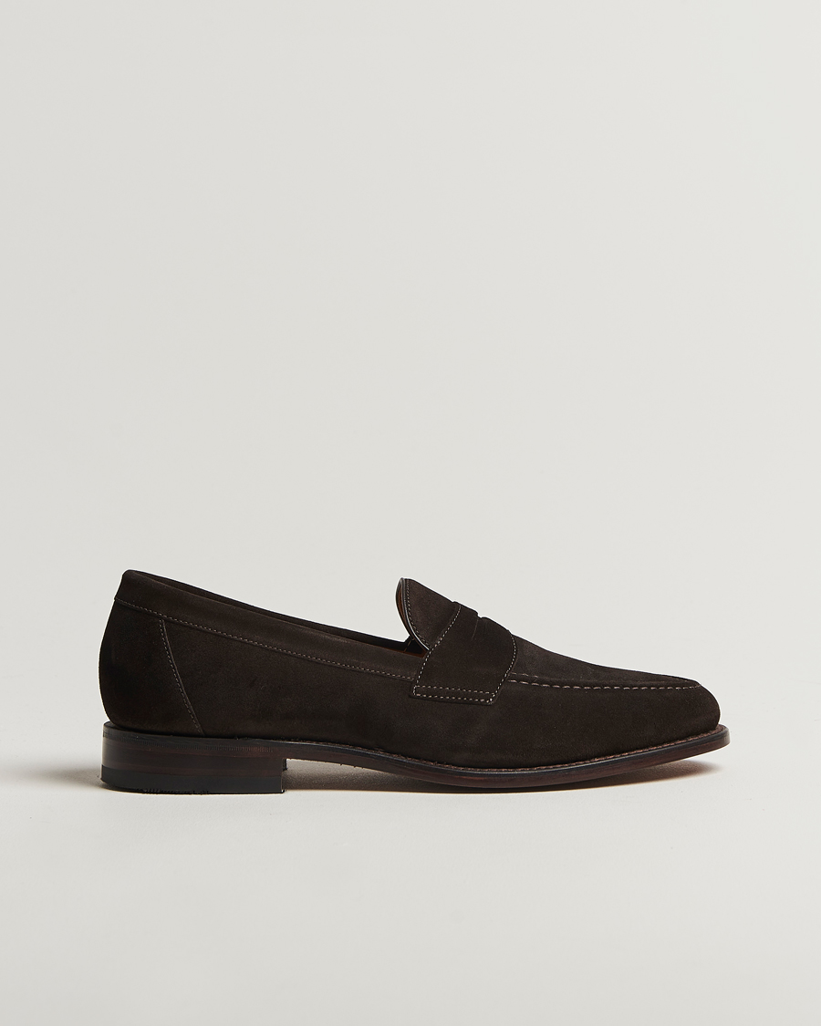 Mies | Loaferit | Loake Shoemakers | Loake 1880 Imperial Suede Loafers Dark Brown