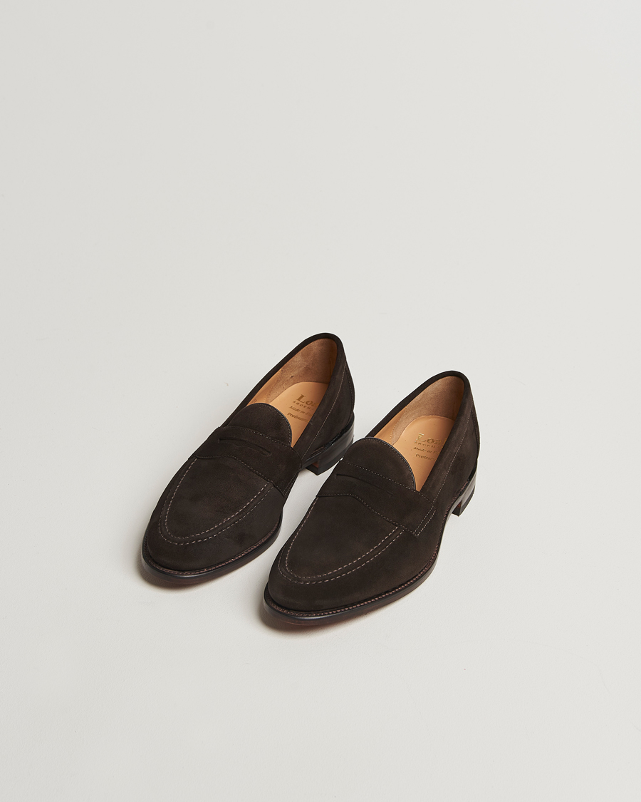 Mies | Loaferit | Loake Shoemakers | Loake 1880 Imperial Suede Loafers Dark Brown
