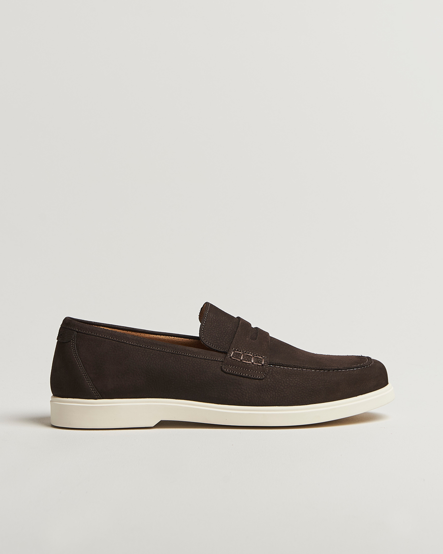 Mies | Loaferit | Loake 1880 | Como Nubuck Loafers Dark Brown
