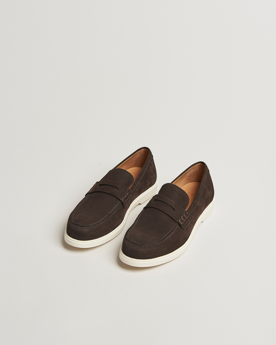 Mies | Loaferit | Loake 1880 | Como Nubuck Loafers Dark Brown