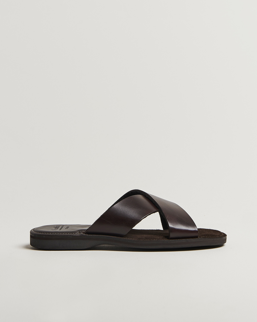 Mies | Sandaalit ja tohvelit | Loake 1880 | Gozo Leather Sandal Dark Brown