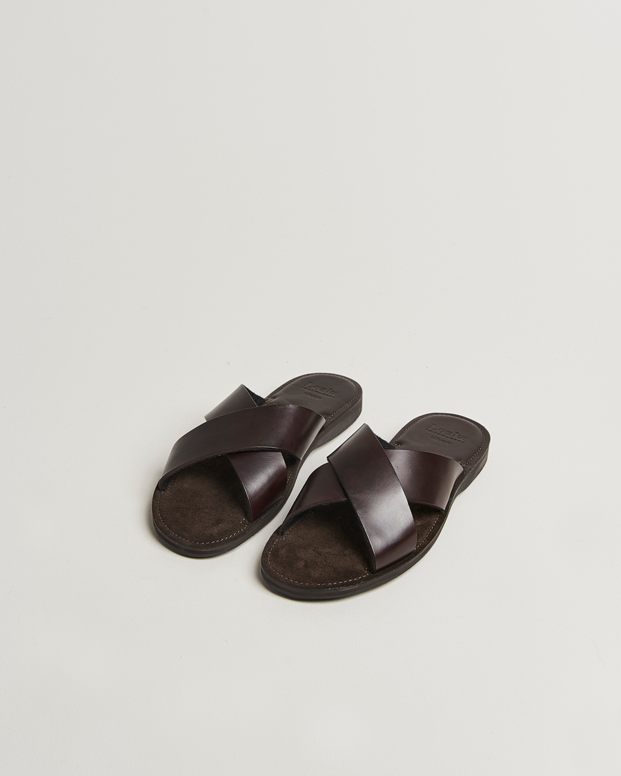 Mies | Sandaalit ja tohvelit | Loake 1880 | Gozo Leather Sandal Dark Brown