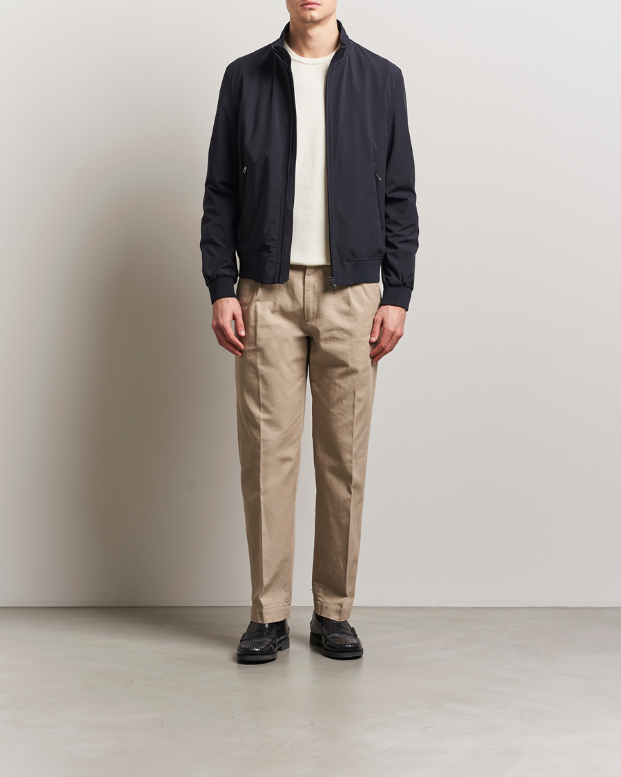 Mies | Takit | Oscar Jacobson | Bomber Nylon Jacket Navy