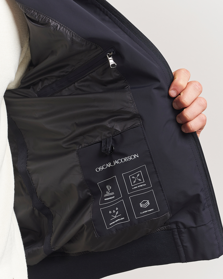 Mies | Takit | Oscar Jacobson | Bomber Nylon Jacket Navy